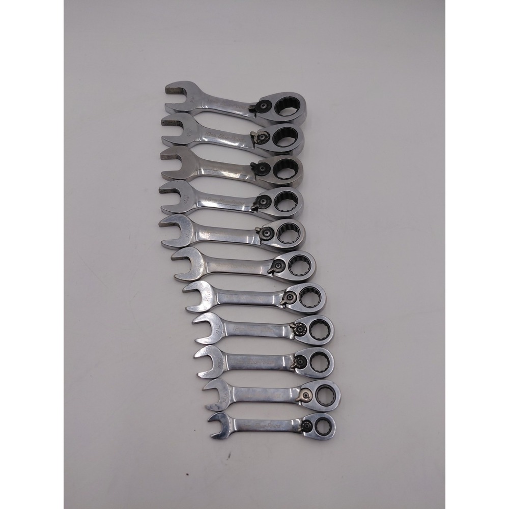 Blue Point 11 Piece Short Ratchet Wrench Set 8mm-19mm Mechanic Tools Garage - Picture 2 of 8